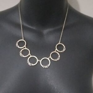 Loft Gold Necklace With Blue Stone Accents